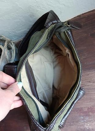 Стильна вінтажна сумка mexx у стилі y2k / safari текстиль + шкірзам 9