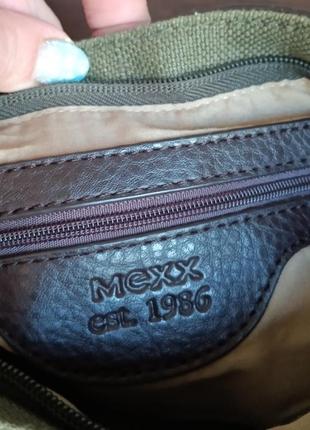 Стильна вінтажна сумка mexx у стилі y2k / safari текстиль + шкірзам 8