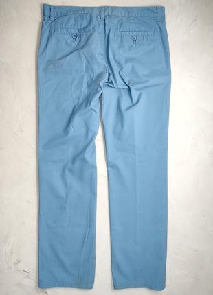 Котонові штани блакитно-лазурового кольору. чоловічі джинси на літо2 фото