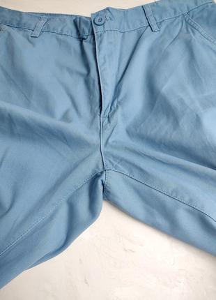 Коттоновые штаны лазурно-голубого цвета. мужские джинсы на лето4 фото