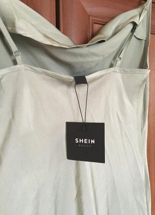 Шелковое однотонное платье shein2 фото