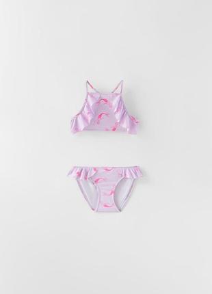 Раздельный купальник zara купальник для девочки 8/9, 9/10, 11/12 лет, роздільний купальник для дівчинки 8/9, 9/10, 11/12 років. купальник zara