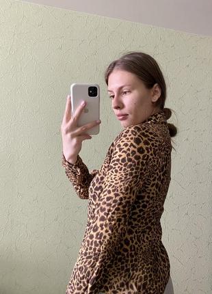 Стильная блуза леопардовый принт размер с4 фото