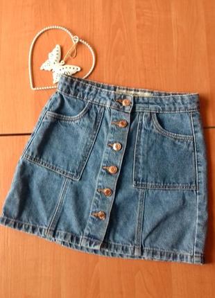 Джинсова спідниця для дівчинки 8-9 років.