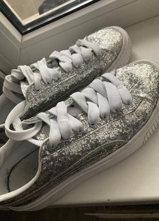 Кросівки puma basket silver