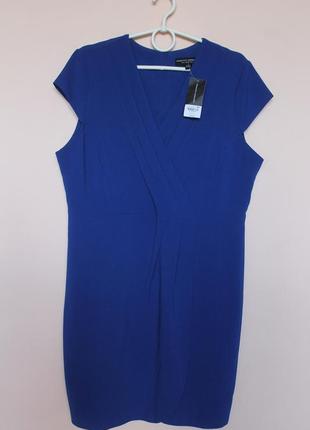 Яскраво синя святкова сукня, платье синее нарядное, сукня синя святкова 52-54 р.