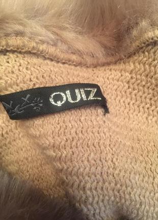 Шикарное пончо с мехом quiz5 фото