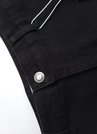 Шорты джинсовые черного цвета базовые bershka5 фото