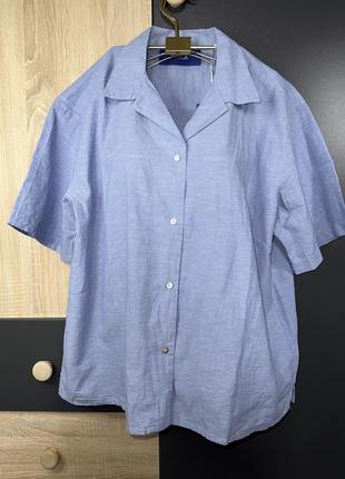 Натуральная рубашка хлопок + лен премиум качества цена на бирке 39,99 евро размер xl3 фото