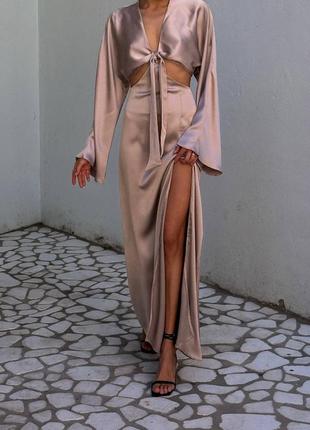 Шовкова сукня з розрізом / шовкова асиметрична сукня / шёлковое платье в пол / ассиметричное платье с разрезом / платье в греческом стиле7 фото