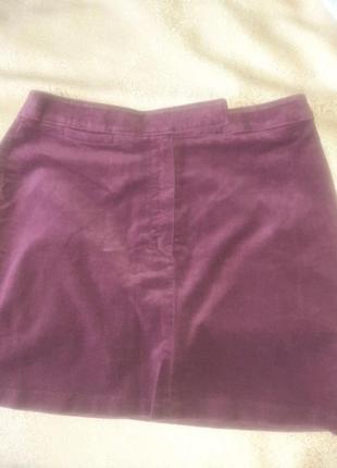 Акция юбка плотная велюр бархат цвет бордо строю