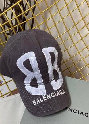 Кепка balenciaga серая