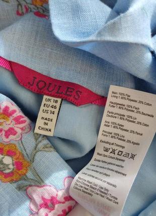 Лляна сукня-халат joules з квітковим принтом8 фото