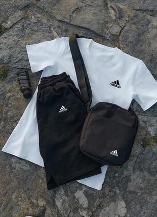 Барсетка в подарок 🎁 летний мужской спортивный трикотажный костюм adidas