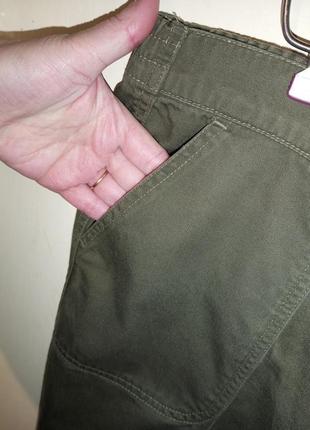 Укороченные,коттон,хаки,джинсы-капри-брюки,с вышивкой,бохо,большого размера,германия6 фото