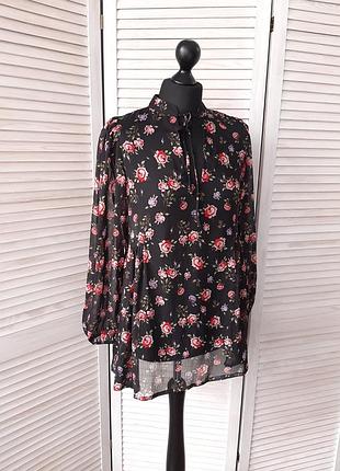 Stradivarius блуза туника свободного кроя с принтом