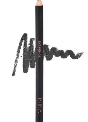 Органический карандаш для глаз inika black eye pencil, черный