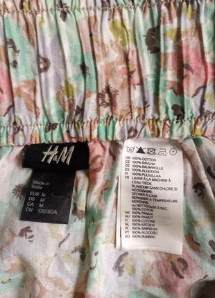 Юбка летняя хлопковая тоненькая h&amp;m, eur m2 фото