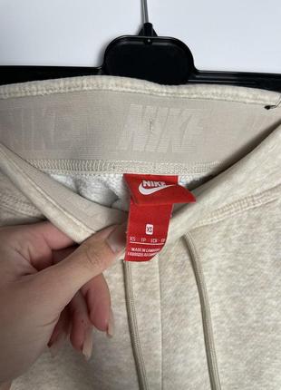 Спортивні штани nike air спортивки найк джогери на манжетах беж сірі оригінал лампаси5 фото