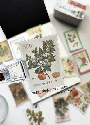 Набор #6 наклейки для скрапбукинга,цветы, марки, художественные картины, рисунки изображения марки стикеры для ежедневников блокнота скетча книжка