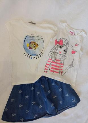 Спідниця, футболки для дівчинки 7-10 років
