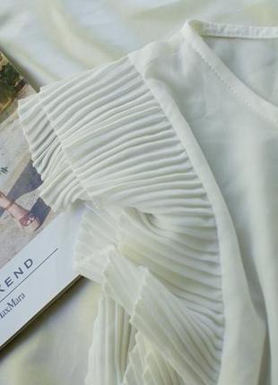 Белая легкая невесомая полупрозрачная блуза италия6 фото