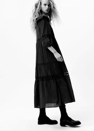 Платье длинное черного цвета 💐💐💐3 фото