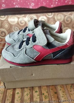 Легкие кроссовки-кеды натуральная замша р.28,5 "diadora"