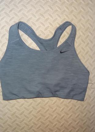 Женский спортивный бюстгальтер nike dri-fit swoosh medium-support pad smoke grey4 фото