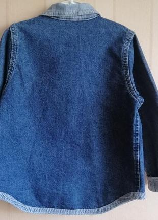 Джинсовая рубашка, пиджак, ветровка для мальчика 4-6лет. детская мальчуковая джинсовая рубашка 4-6 лет, 104-116 см.2 фото