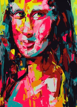 Картина за номерами strateg преміум попарт мона ліза розміром 40х50 см (dy144) «strateg» (dy144)