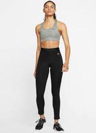 Женский спортивный бюстгальтер nike dri-fit swoosh medium-support pad smoke grey2 фото