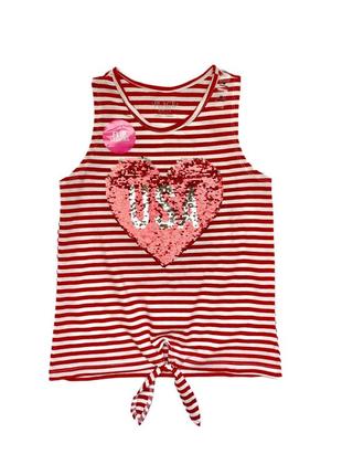Майка на завязках в полоску на девочку 7/8р children's place