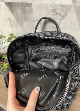 Жіночий портфель великий текстиль сірий в стилі christian dior крістіан діор чорний еко шкіра туреччина5 фото