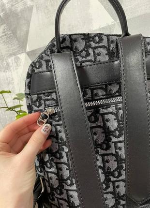 Жіночий портфель великий текстиль сірий в стилі christian dior крістіан діор чорний еко шкіра туреччина7 фото