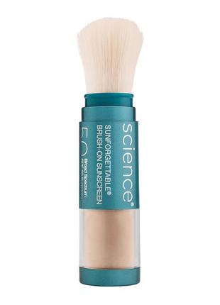 Солнцезащитная пудра для лица colorescience sunforgettable total protection brush-on shield spf 50 medium 6 г коларсайнс