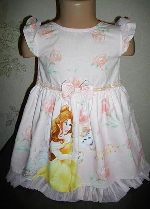 Платье * disney* котон+ подклад+ по низу фатин, 2-3 года(92-98 см)