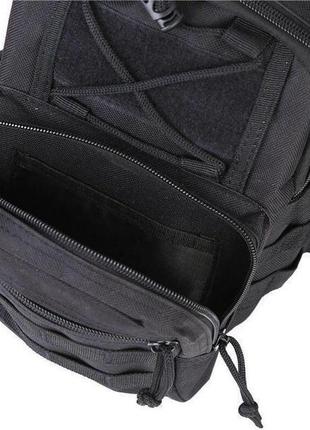 Тактическая сумка-рюкзак на одной лямке. черная. t-bag 2 армейская барсетка мужская сумка тактическая8 фото