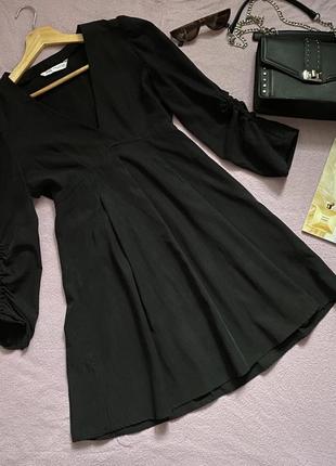Чорне плаття з v-подібним вирізом zara2 фото