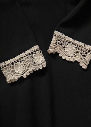 Брендовое платье с кружевным воротником и манжетами платья под школьную форму h&m