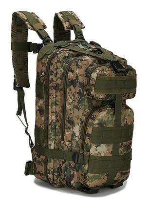 Тактичний, похідний рюкзак military. 25 l. камуфляжний, піксель, мілітарі1 фото