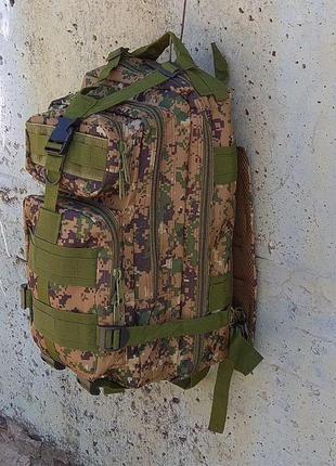 Тактичний, похідний рюкзак military. 25 l. камуфляжний, піксель, мілітарі2 фото