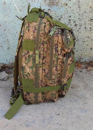 Тактичний, похідний рюкзак military. 25 l. камуфляжний, піксель, мілітарі10 фото