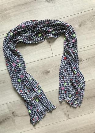 Шарф шарф картатий з кавунами веселкою й смайликами mango