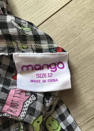 Шарф шарфик в клетку с арбузиками радугой и смайликами mango6 фото