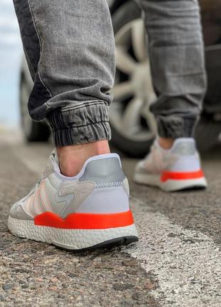 Sale! кроссовки мужские adidas nite jogger boost 3m белые5 фото