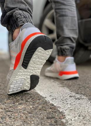 Sale! кроссовки мужские adidas nite jogger boost 3m белые6 фото
