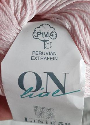 Пряжа для в'язання нитки з котону pima peruvian extrafein5 фото