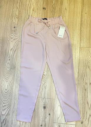 Брюки zara пудрові, легкі літні xs