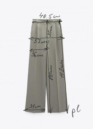 Трендовые широкие брюки wide-leg от zara. шикарный цвет и качество.9 фото